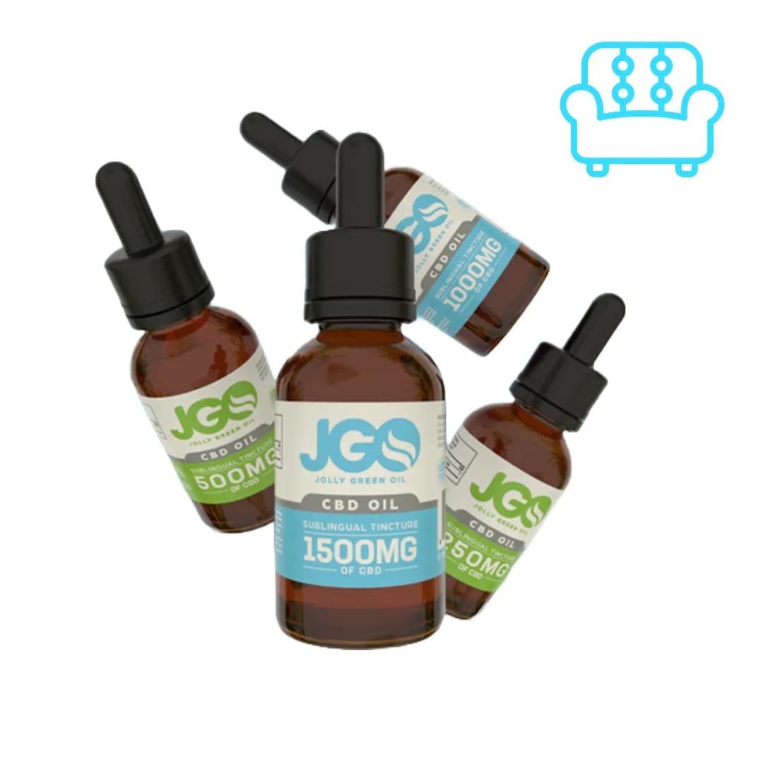 JGO CBD Isolate Tinctures β lineup of 250mg, 500mg, 1000mg, and 1500mg THC-free sublingual CBD oil bottles for customizable daily wellness